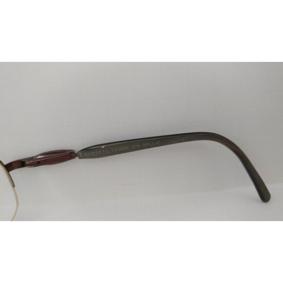 Authentic Clearvision 52*17*130mm Millie Brown Half Rimmed Eyeglasses Frames - Picture 6 of 6